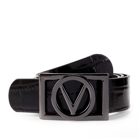VALENTINO BY MARIO VALENTINO LOGO LEATHER BELT